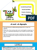 Digraphs - CH and - SH: Leveled Sound Cards Sound and Write Create A Sentence Fill in The Sentence