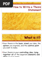 How To Write A Thesis Statement: English 2