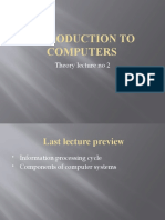 Introduction To Computers: Theory Lecture No 2