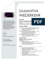 Samantha Wiederkehr Resume
