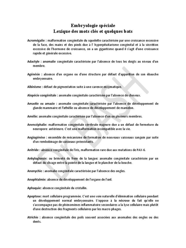 Embryo Speciale G3 Dr Bash Pdf Peritoine Pied