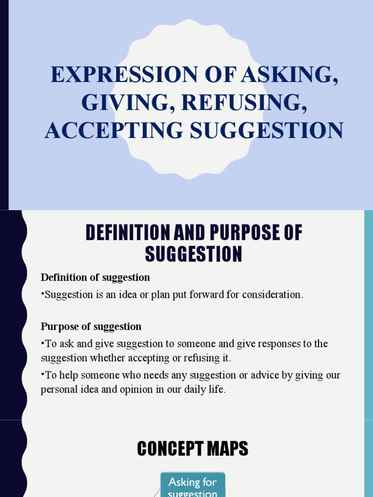 Understanding Suggestions and Responses | PDF | Verb | Human Communication