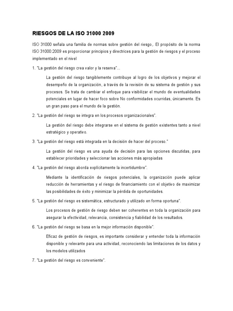 Riesgos de La Iso 31000 | PDF | Cognición | Business