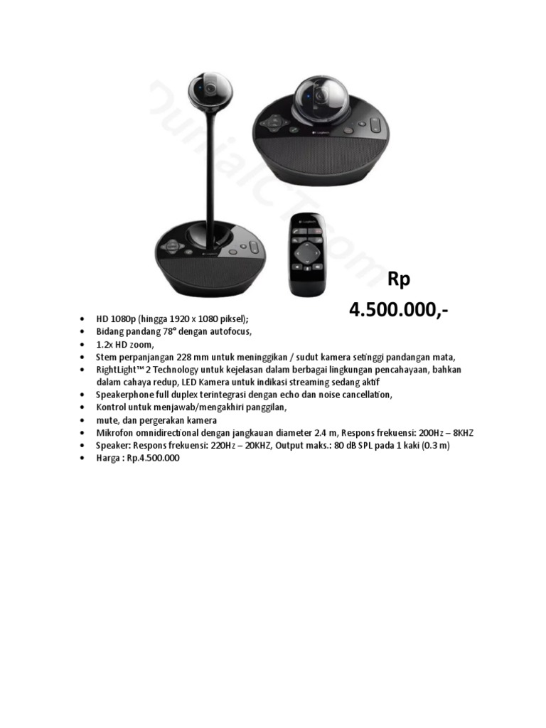 Logitech BCC950 PDF