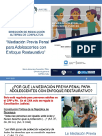 Mediación Previa Penal para Adolescentes Julio 2020