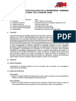 Plan Contextualizado de La Estrategia Aprendo en Casa de La Drej