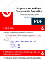 1 - 4 Programación No Lineal Progamacion Cuadrática