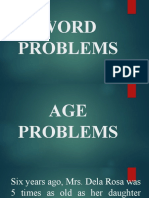 Word Problems - Age