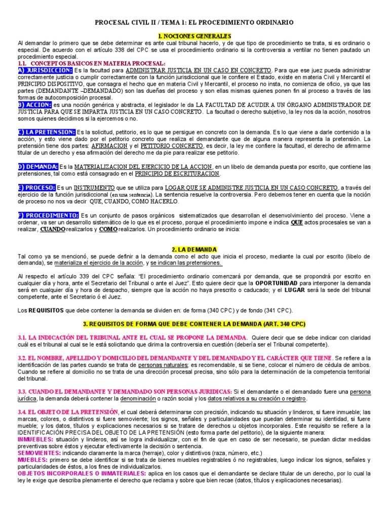Procesal Civil II - Segunda Prueba | PDF | Demanda judicial | Ley procesal