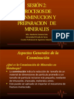 XSESIÓN 2 - PROCESOS DE CONMINUCION Y CONCENTRACION DE MINERALES
