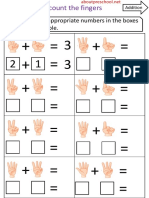 Let's Count The Fingers: Let's Type The Appropriate Numbers in The Boxes As in The Example