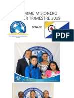 Informe Misionero Bonaire 2019