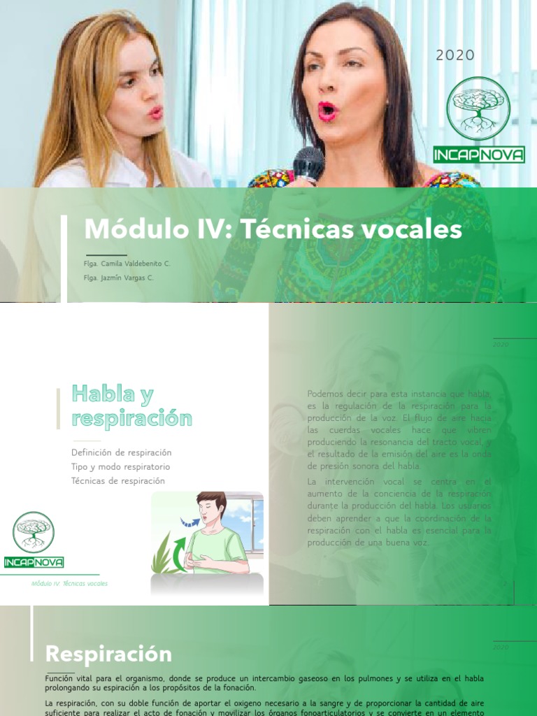 Técnicas de Respiración para la Voz | PDF | Respiración | Sistema ...
