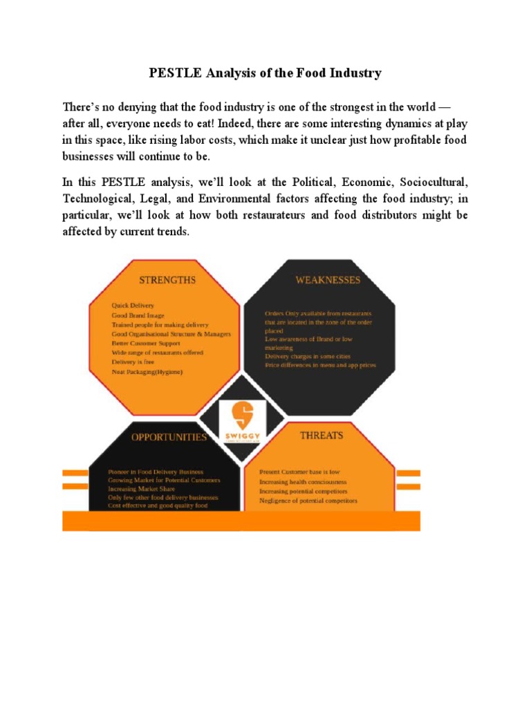 PESTLE Analysis of The Food Industry Labour Economics Foods