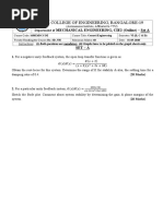 Bms College of Engineering, Bangalore-19: Mechanical Engineering, Cie2 (Online) - Set A