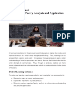 Lesson 4: Poetry Analysis and Application: Prepare To Learn