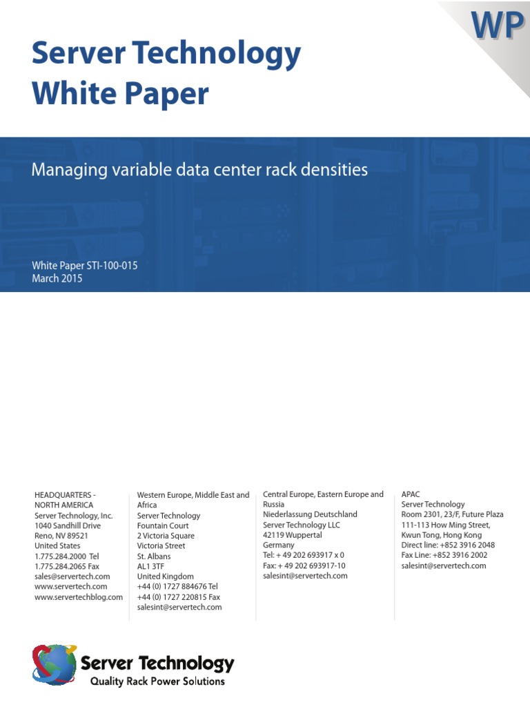 Managing Variable Data Center Rack Densities March15 Rev 1-1 | PDF ...