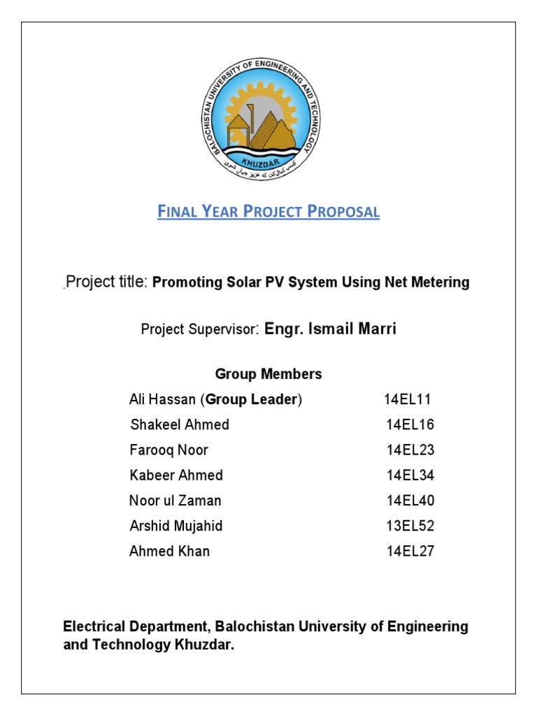 Solar PV System Net Metering Proposal | PDF | Solar Power ...
