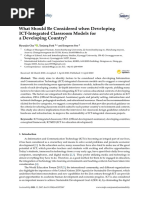 What Should Be Considered When Developing ICT-Integrated Classroom Models For A Developing Country?