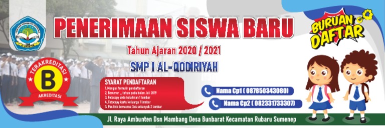 Spanduk Penerimaan Siswa Baru PDF | PDF