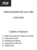 Getting Started With Your Data: Using Stata