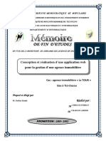 Conception Et Realisation D Une Application Web Pour La Gestion D Une Agence Immobiliere PDF