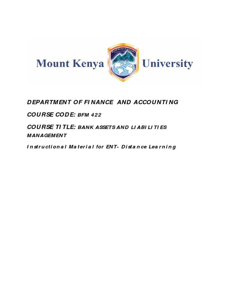 Managing Bank Assets and Liabilities A Comprehensive Guide to