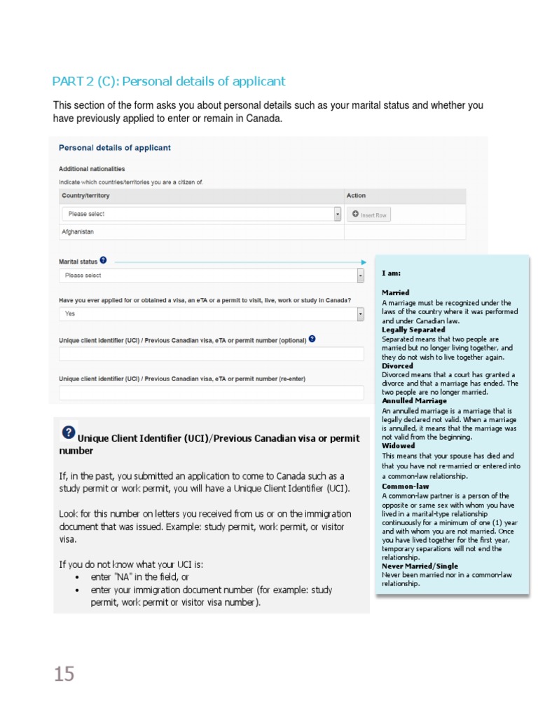 Part 2 c personal details of applicant pdf marriage annulment