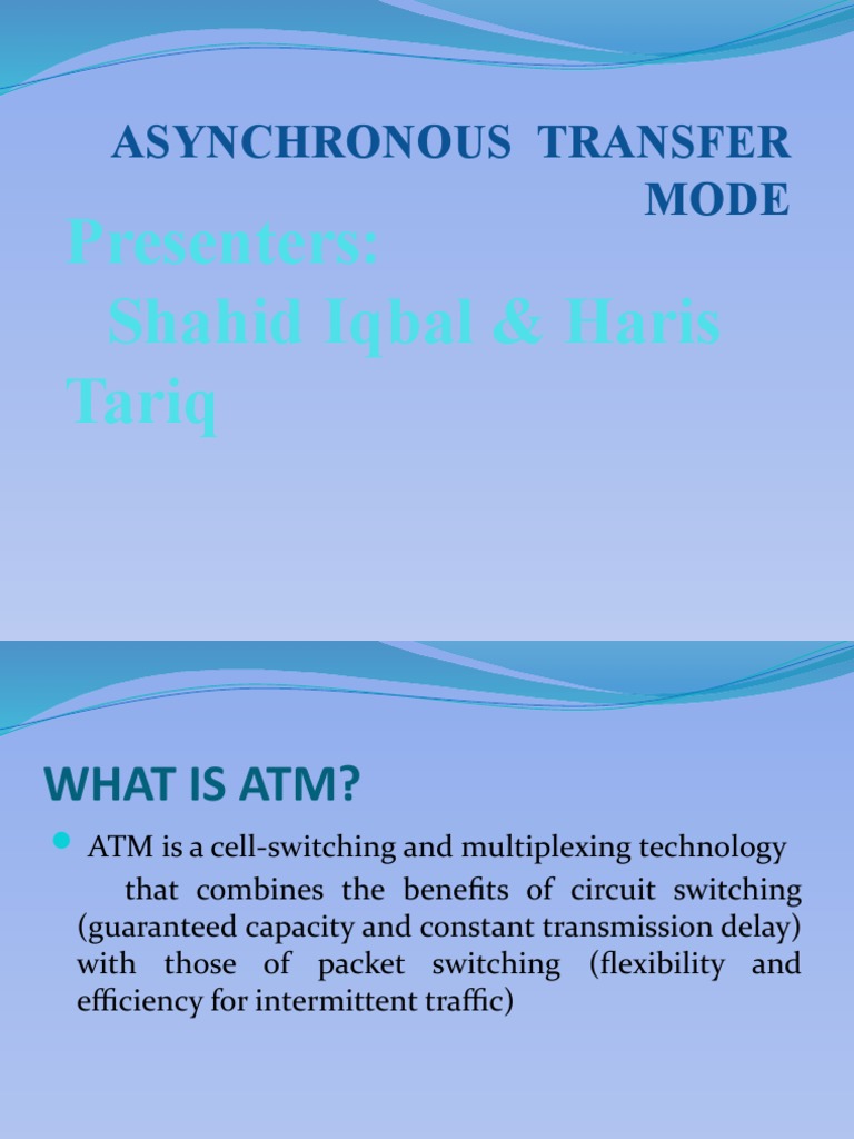 Overview of Asynchronous Transfer Mode | PDF | Asynchronous Transfer ...