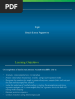 Topic Simple Linear Regression