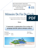 Commande Et Optimisation D'un Système de Pompage Hybride (Photovoltaique-Éolien) PDF