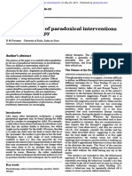 The Ethical Use of Paradoxical Interventions Psychotherapy: Author's Abstract