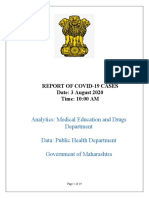 Report on Maharashtra COVID-19 cases as of August 3, 2020