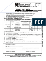 Paper-1: Advanced Pattern Part Test-1 (Apt-1)