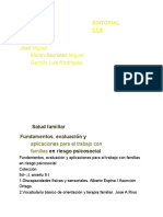 Salud Familiar. Fundamentos, Evaluación y Aplicaciones para El Trabajo Con Familias en Riesgo Psicosocial