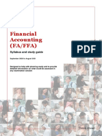 Financial Accounting (FA/FFA) : Syllabus and Study Guide