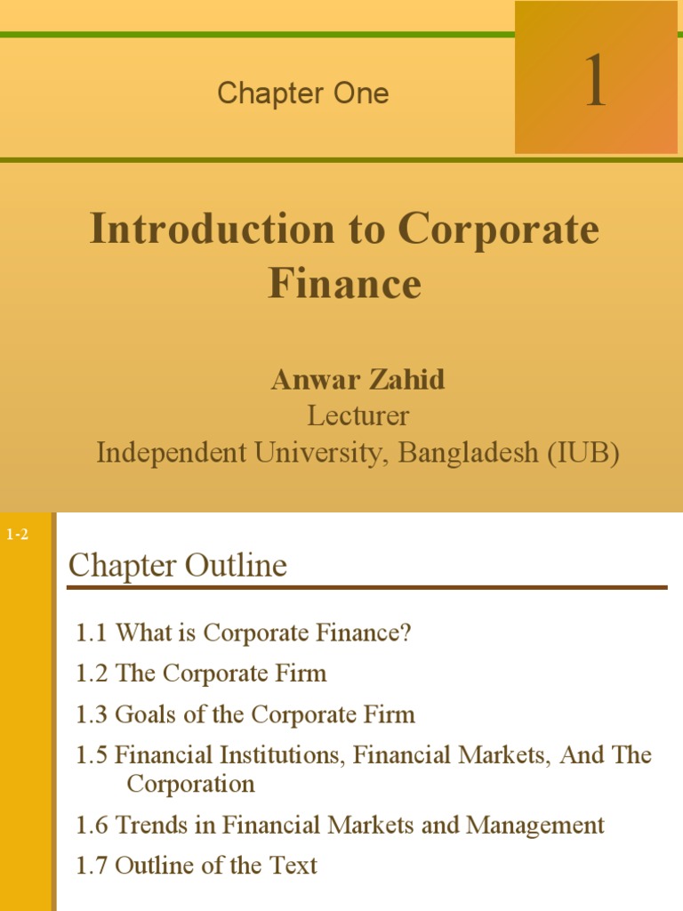CHAPTER 1 Update | PDF | Capital Market | Balance Sheet
