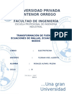 Lboratorio 4 Transformación de Fuentes, Ecuaciones de Mallas, Ecuaciones de Nodos