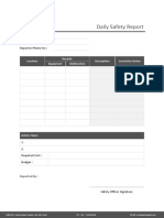 Daily Safety Report Template