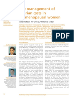 The Management of Ovarian Cysts in Premenopausal Women: Alka Prakash, Tin-Chiu Li, William L Ledger