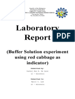 Laboratory: (Buffer Solution Experiment Using Red Cabbage As Indicator)