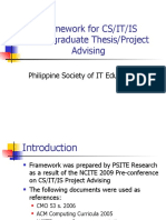 Framework For CS/IT/IS Undergraduate Thesis/Project Advising