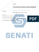 Certificado de Estudios SENATI
