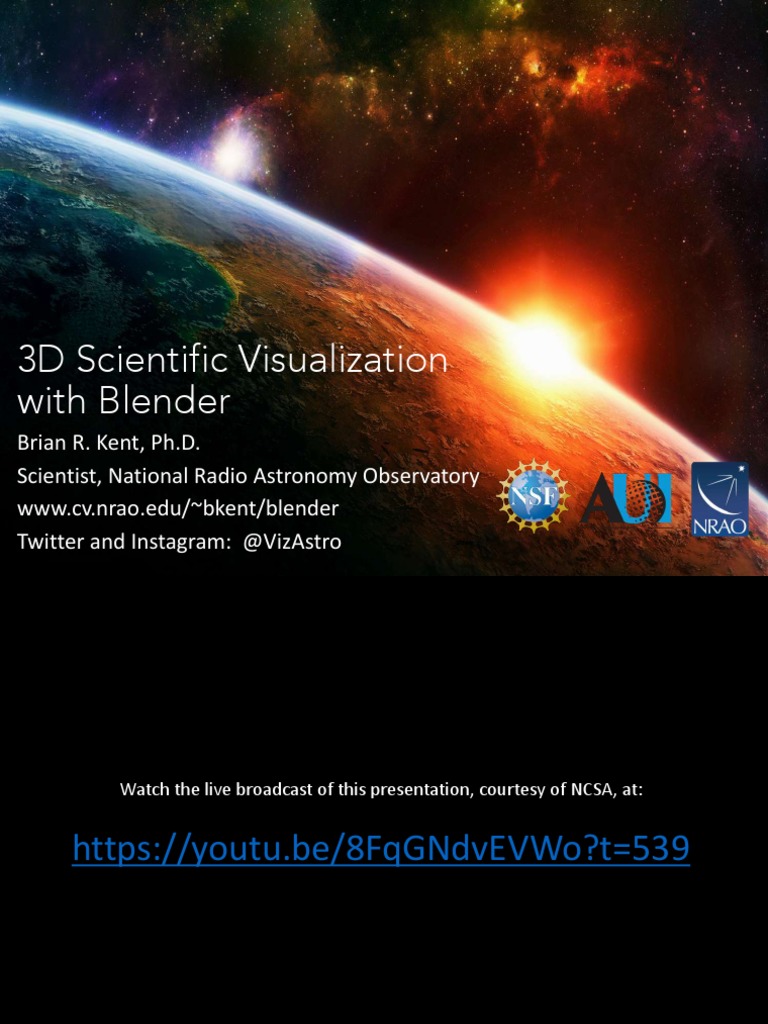 3d Scientific Visualization With Blender By Brian Kent Pdf 3 D
