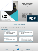 Sports Villa Live Project Product and Brand Management