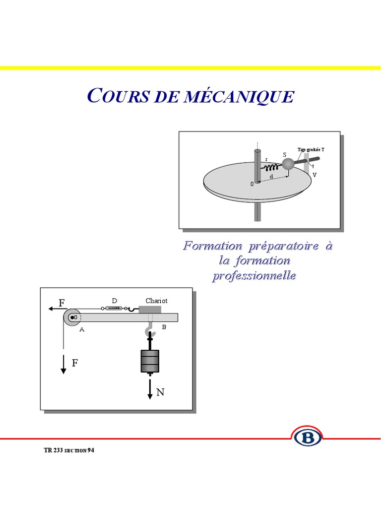 Cours de Mécanique : Fondamentaux et Formules | PDF | Moment d'une ...