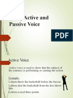 Using Active and Passive Voice