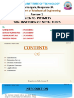 Review 1 Batch No. PJ19ME15 Title: Inversion of Metal Tubes Batch No. PJ19ME15 Title: Inversion of Metal Tubes