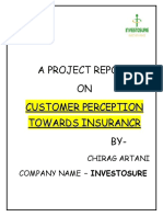 A Project Report ON Customer Perception Towards Insurancr BY