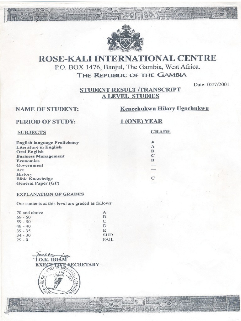 A Level Transcript PDF | PDF